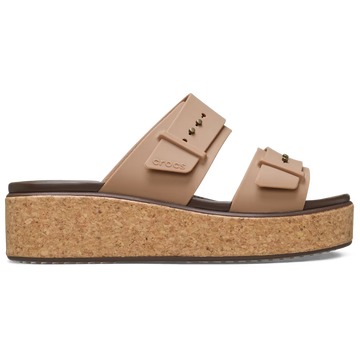 Crocs Women's Brooklyn Cork Buckle Wedges Platform Sandals