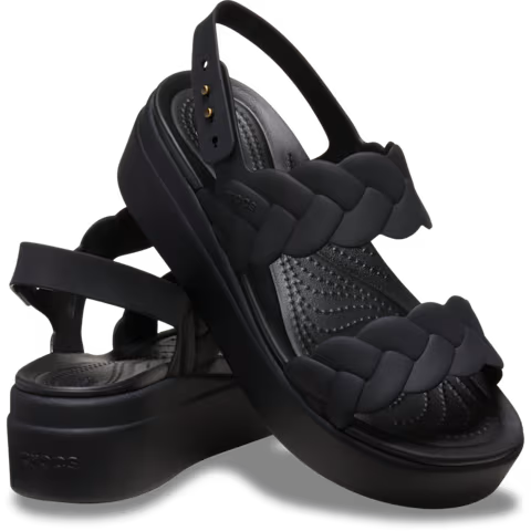 Crocs Women's Brooklyn Woven Low Wedge Sandals