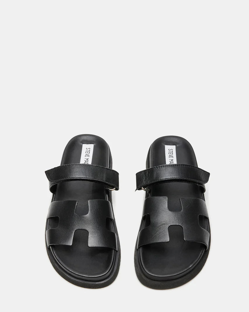 Steve Madden MAYVEN BLACK LEATHER Sandals